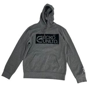 Ecko Unltd Hoodie Men Medium Grey Black Sweatshirt Y2K Hip Hop VTG Jesse Pinkman
